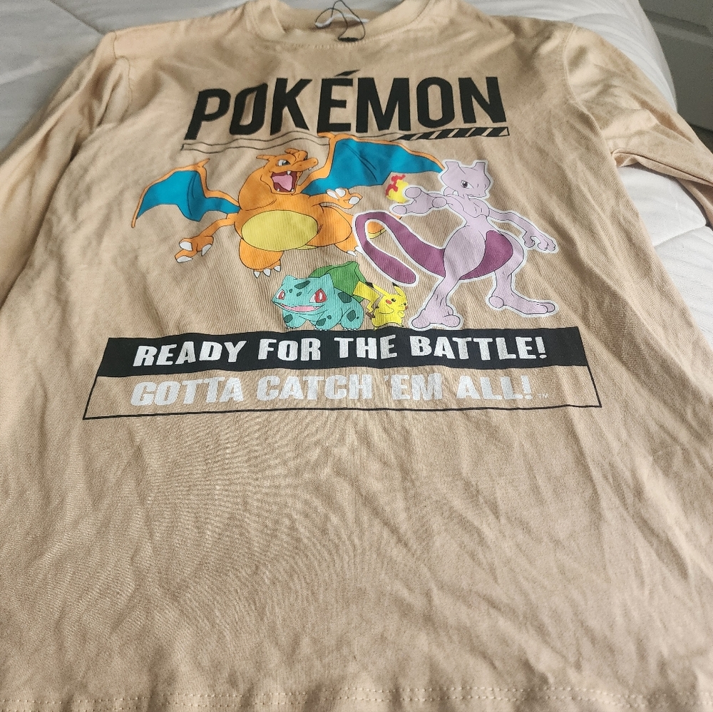 Pokemon Kids Long Sleeve Tee - Beige